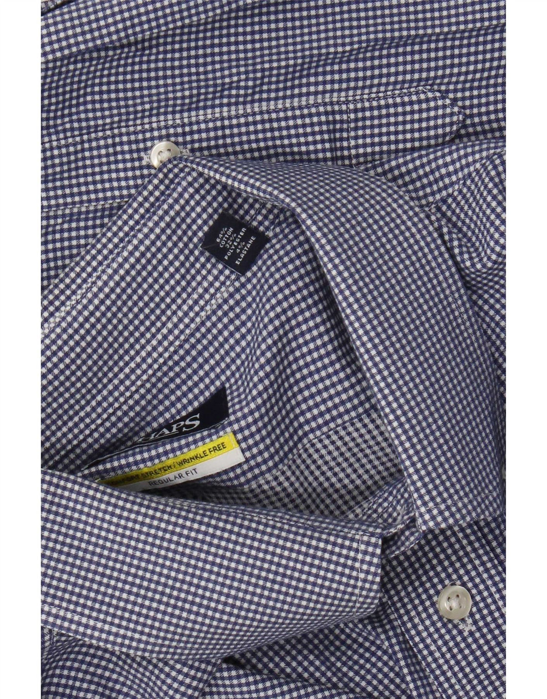 Мужская рубашка обычного кроя Chaps, размер 18, 2XL, синяя хлопковая клетка