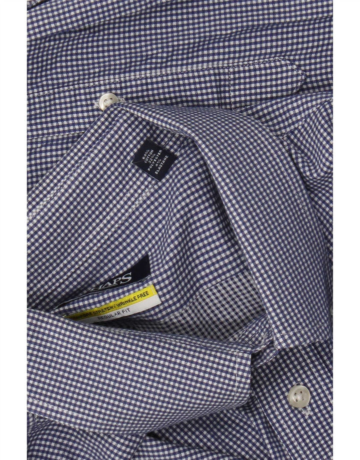Мужская рубашка обычного кроя Chaps, размер 18, 2XL, синяя хлопковая клетка