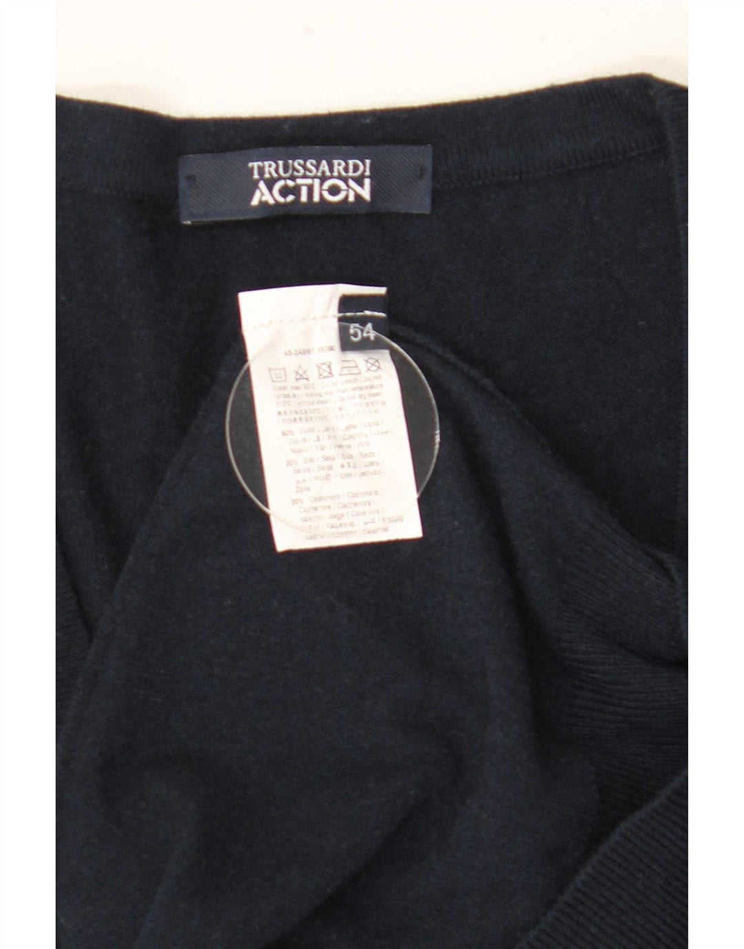 Мужской кардиган Trussardi IT 54 XL Темно-синий, шерсть
