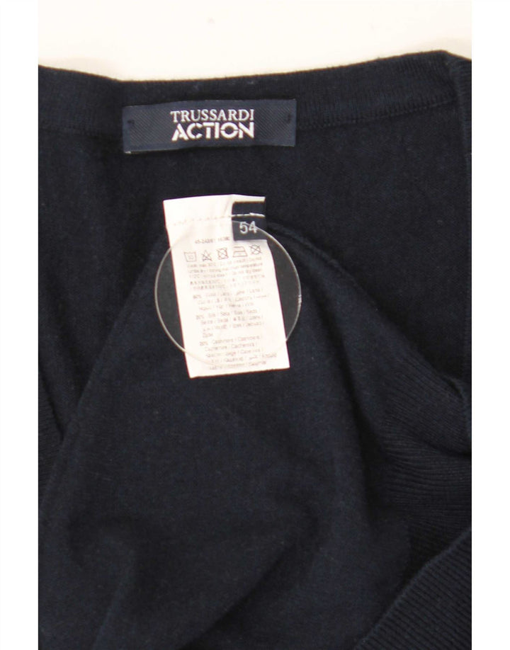 Мужской кардиган Trussardi IT 54 XL Темно-синий, шерсть