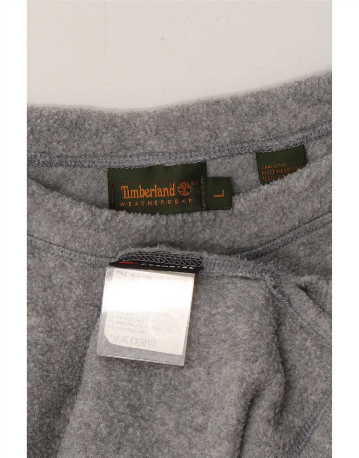 Мужской флисовый джемпер Timberland большой серый с крапинками из полиэстера