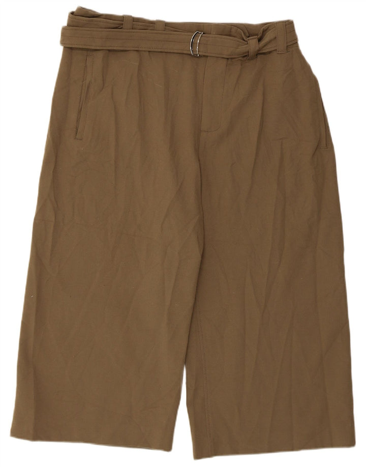 Женские капри Zara 2XL W36 L20 хаки, полиэстер