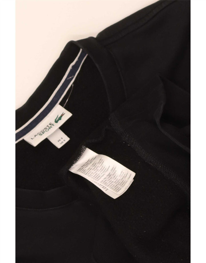 Женский джемпер обычного кроя Lacoste, размер 3, маленький, черный, хлопок
