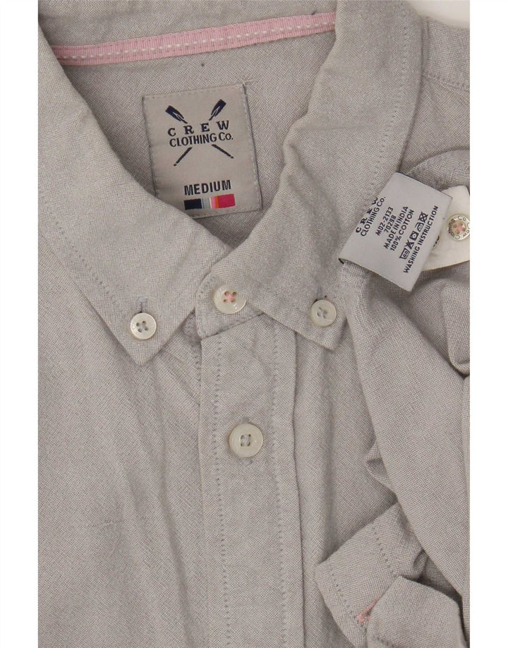 Crew Clothing Мужская рубашка из хлопка среднего серого цвета