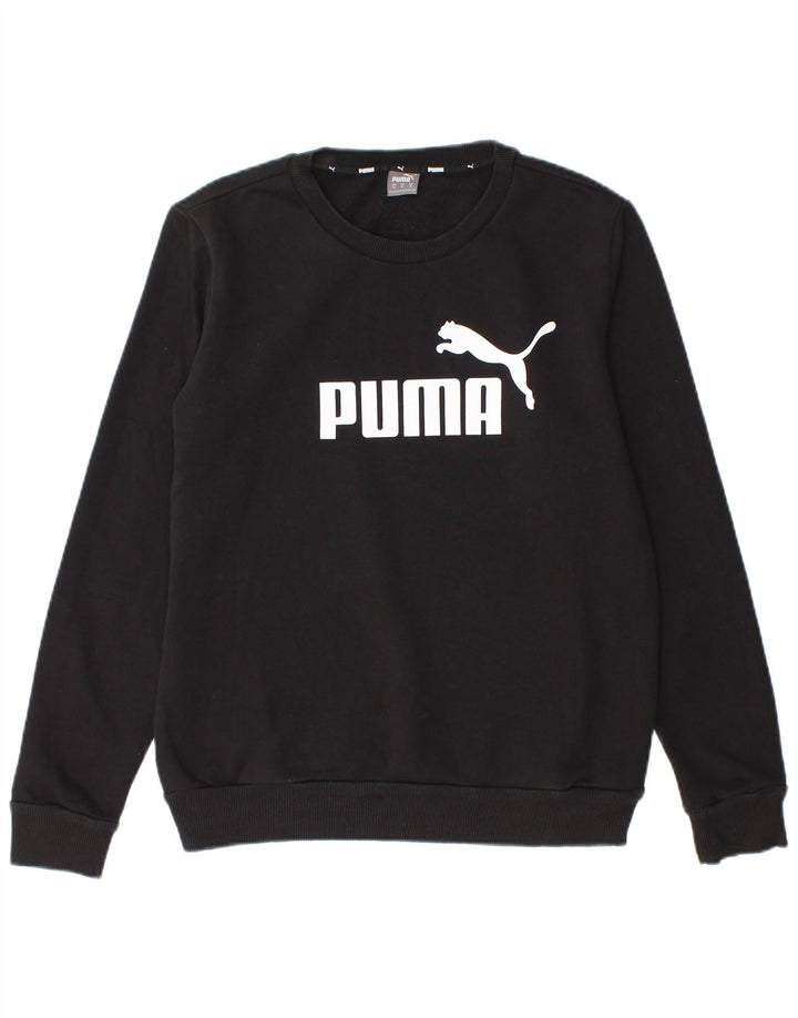 Мужской свитшот с рисунком Puma, средний черный
