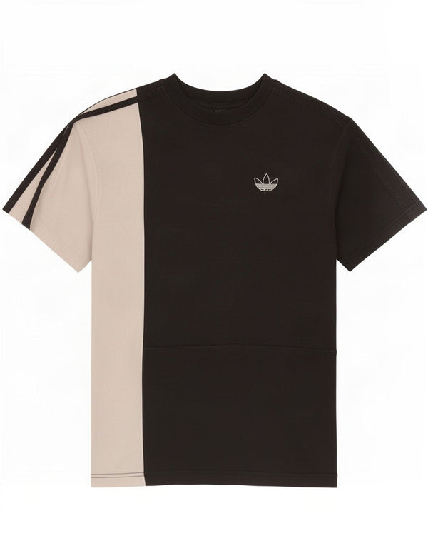Мужская футболка Adidas Top XS черная, хлопок с цветными блоками