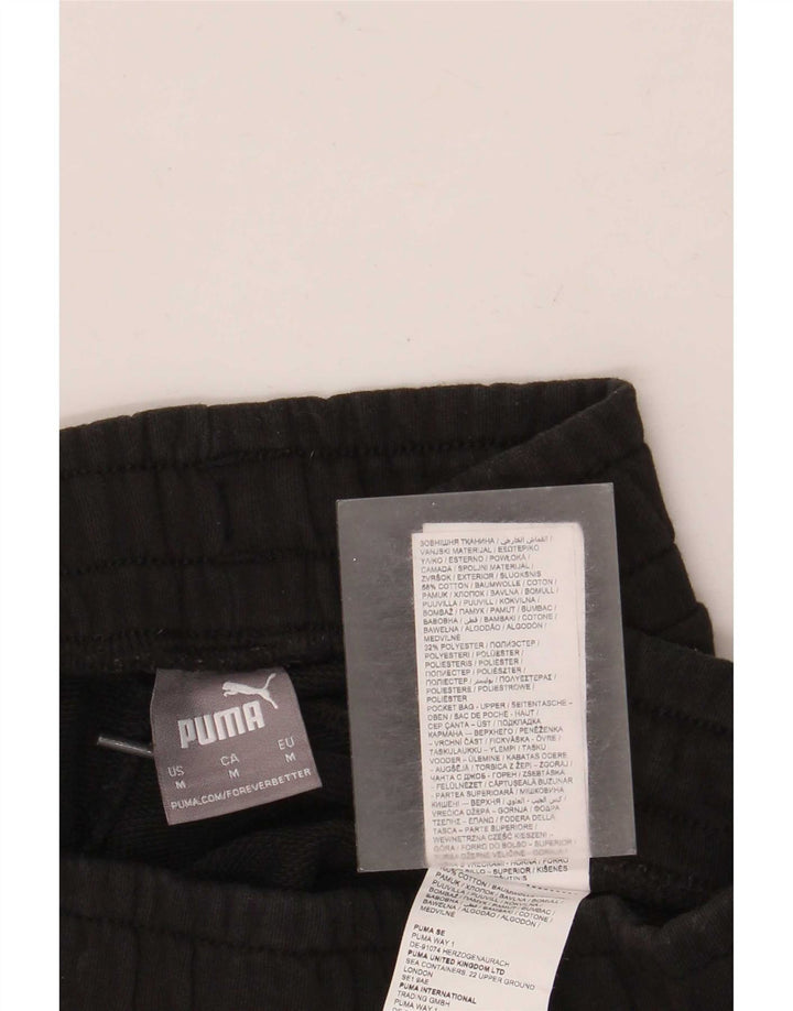 Мужские спортивные шорты Puma среднего размера, черные, хлопковые