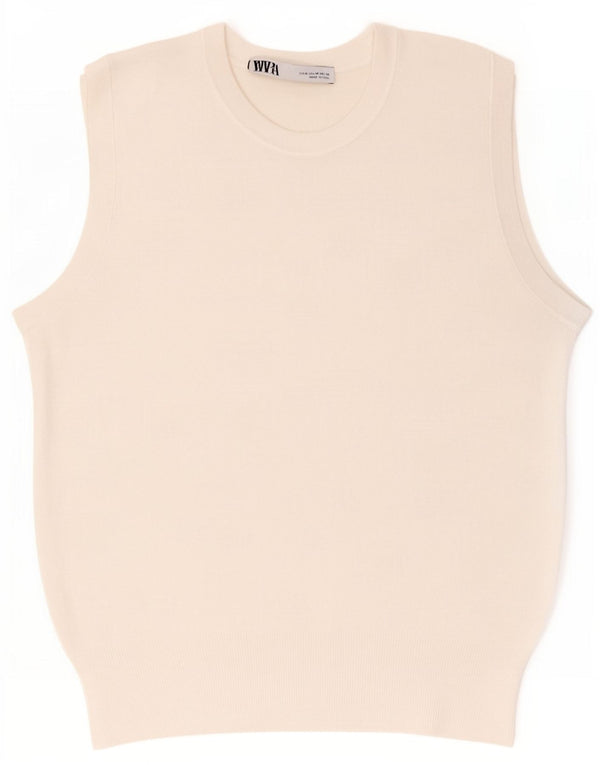 Женская майка Zara Vest UK 12, средний белый, вискоза