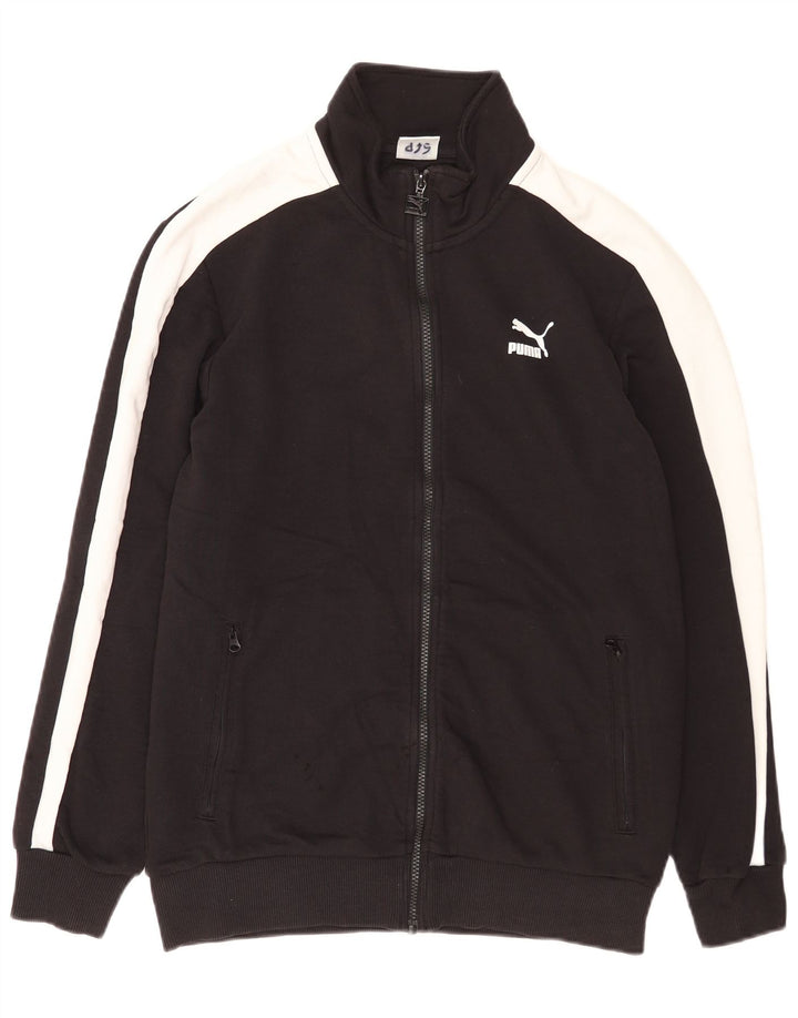 Мужской спортивный костюм Puma с графическим рисунком, верхняя куртка, средний черный, хлопок с цветными блоками