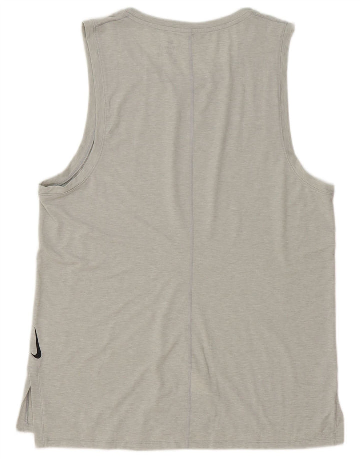 Мужской тонкий жилет Nike Dri Fit, большой серый полиэстер