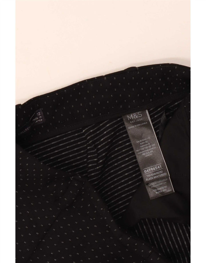 Женские укороченные брюки Marks & Spencer UK 12 Medium W30 L27 Черные пятнистые