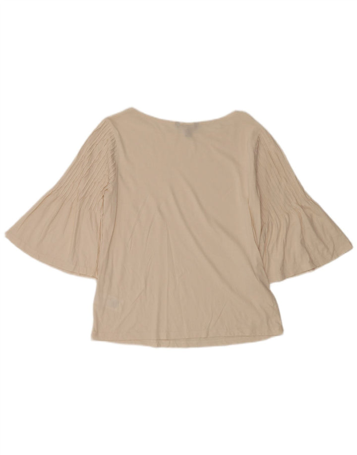 Женский топ Ralph Lauren с рукавом 3/4, Великобритания 14, средний цвет, белый хлопок