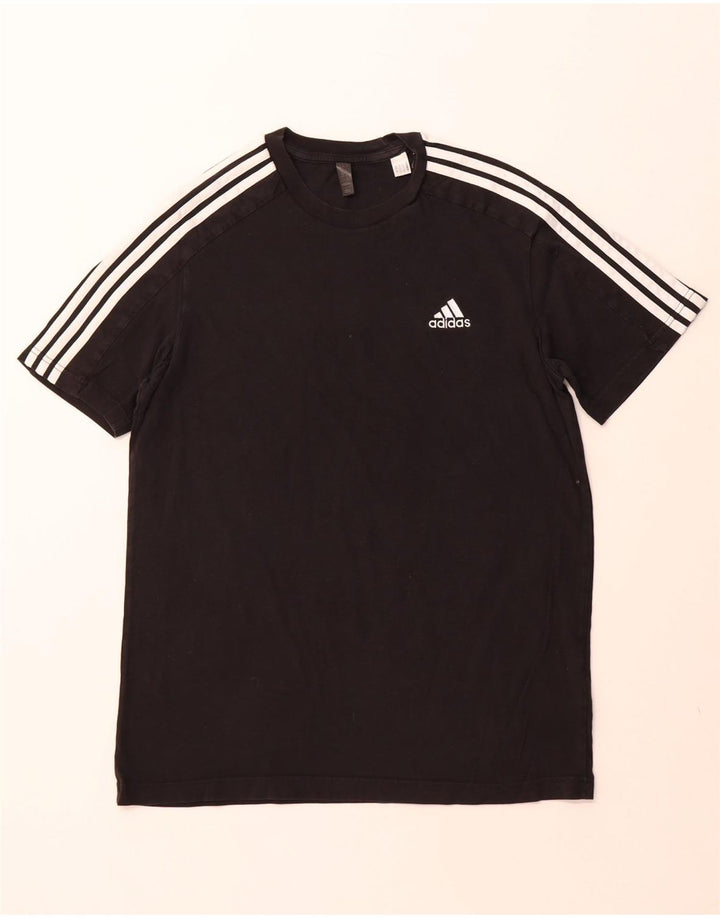 ADIDAS Мужская футболка из хлопка среднего размера, черная