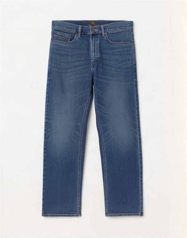 Мужские прямые джинсы Marks & Spencer W32 L29 синие, хлопок