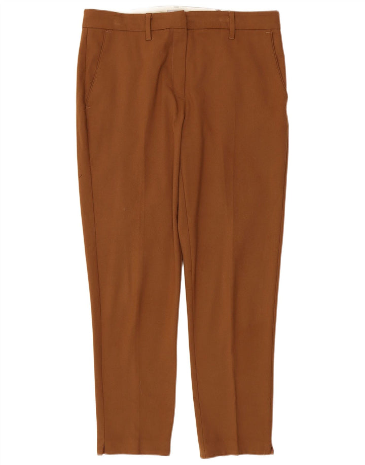 Женские узкие костюмные брюки MARELLA UK 14, большие W34 L28, коричневые, полиэстер
