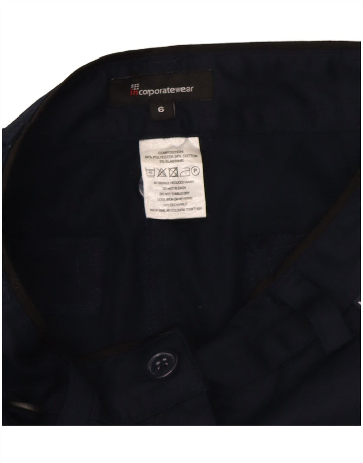 Женские шорты-бермуды Marks & Spencer UK 6 XS W26 Темно-синий полиэстер