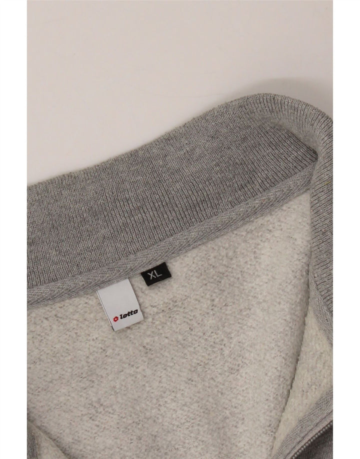 LOTTO Mens Graphic Tracksuit Top Jacket XL Grey Polyester Vintage Lotto and Second-Hand Lotto from Messina Hembry 