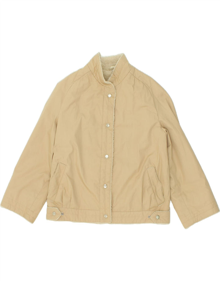 C&A Womens Bomber Sherpa Jacket EU 42 Large Beige Cotton Vintage C&A and Second-Hand C&A from Messina Hembry 