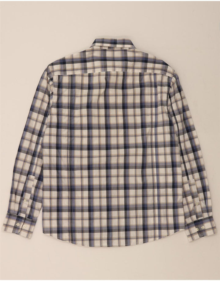 VINTAGE Mens Shirt Large Blue Check Cotton Vintage Vintage and Second-Hand Vintage from Messina Hembry 