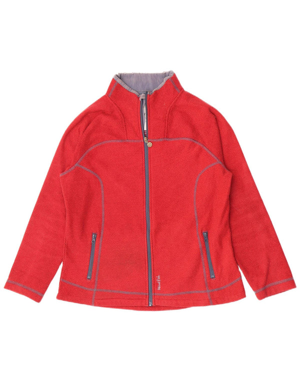 Weird Fish Womens Tracksuit Top Jacket UK 12 Medium Red Polyester
