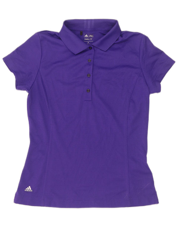 Женская рубашка-поло Adidas Climalite UK 12, средний фиолетовый полиэстер