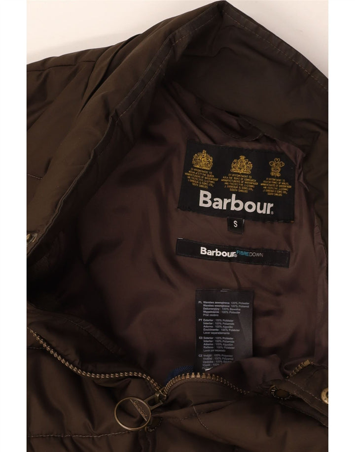 Мужская стеганая куртка BARBOUR UK 36 маленькая коричневая из полиэстера