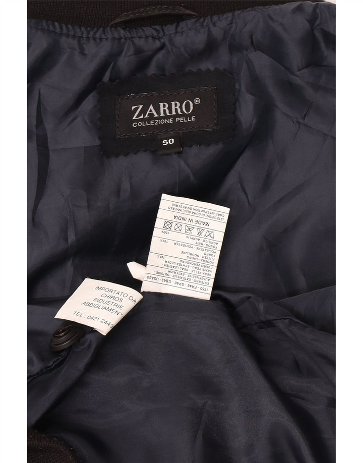 Мужской замшевый бомбер Zarro IT 50, черный кожаный