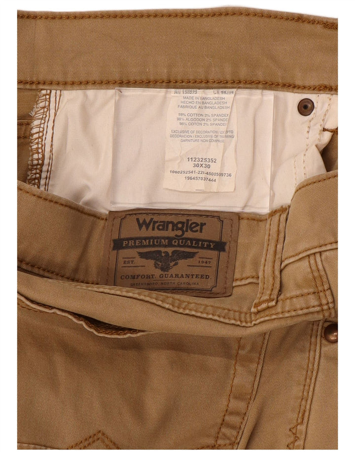 Мужские прямые повседневные брюки Wrangler W30 L30, коричневые, хлопковые