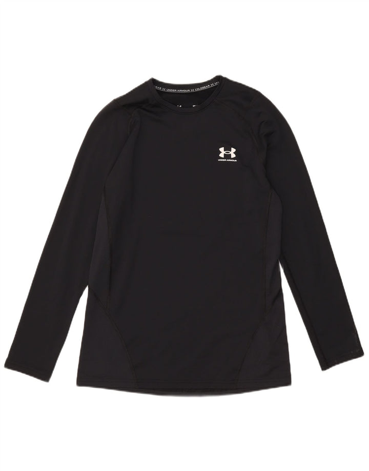 Мужской топ Cold Gear Under Armour с длинным рукавом, средний черный, полиэстер