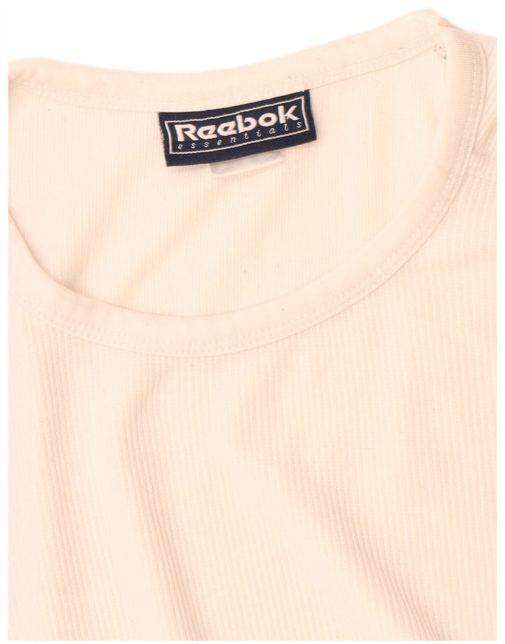 Женская футболка Reebok Top UK 12 Medium White Polyester