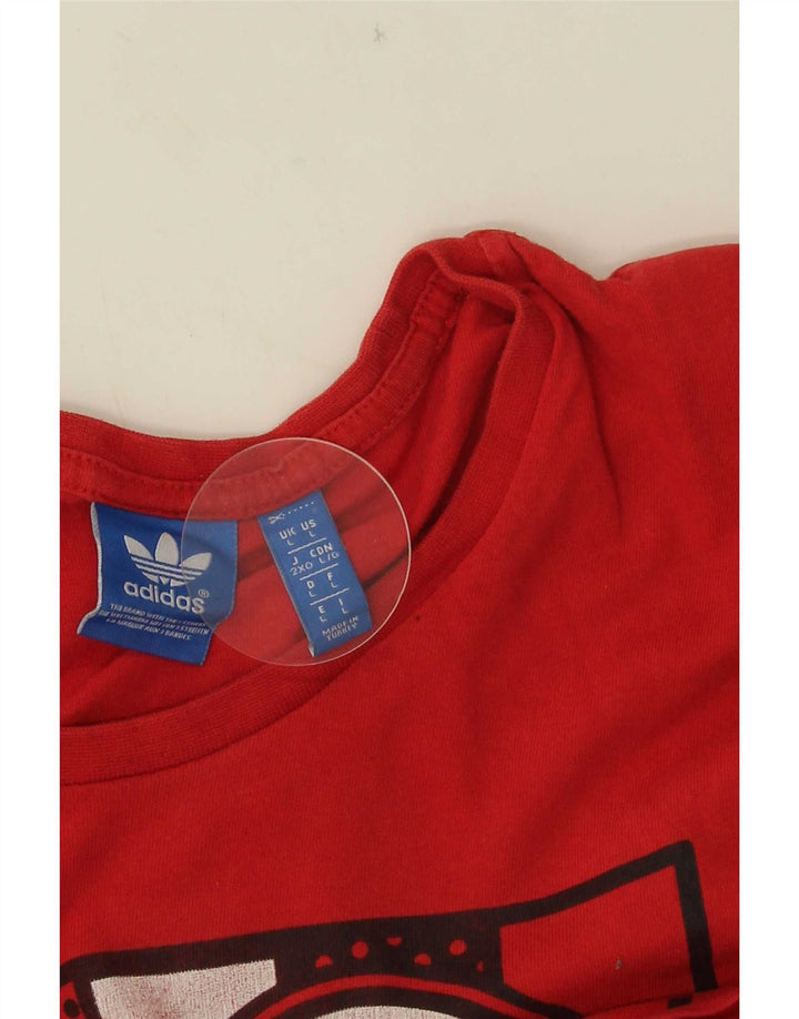 Мужская футболка с рисунком Adidas, большая красная