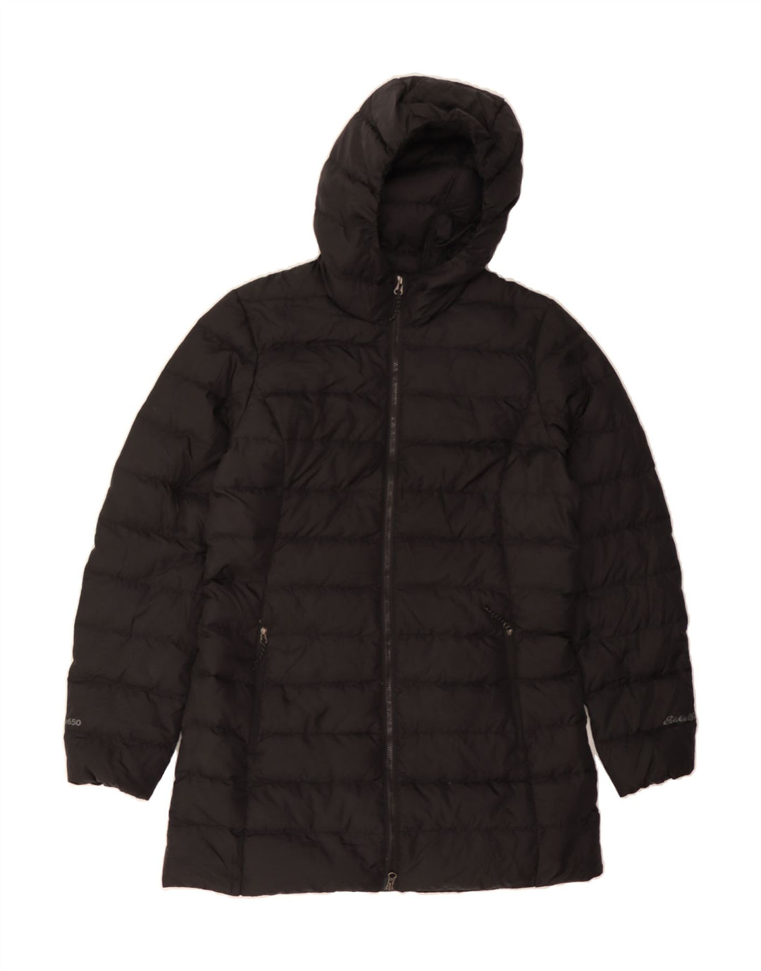 EDDIE BAUER Womens Hooded Padded Jacket UK 10 Small Black Polyester Vintage Eddie Bauer and Second-Hand Eddie Bauer from Messina Hembry 