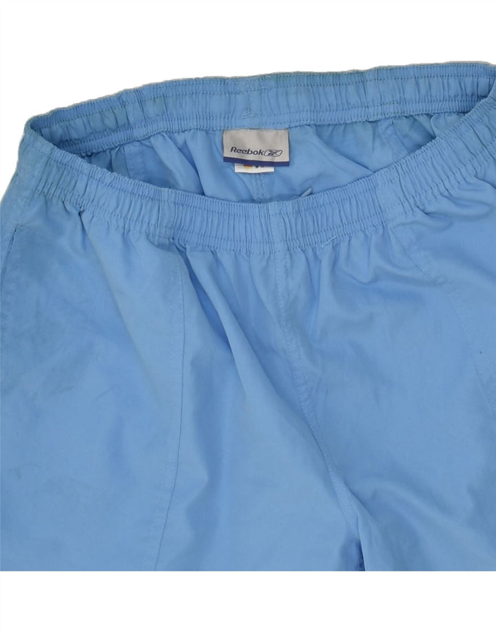REEBOK Boys Graphic Sport Shorts 12-13 Years Large Blue Polyester Vintage Reebok and Second-Hand Reebok from Messina Hembry 