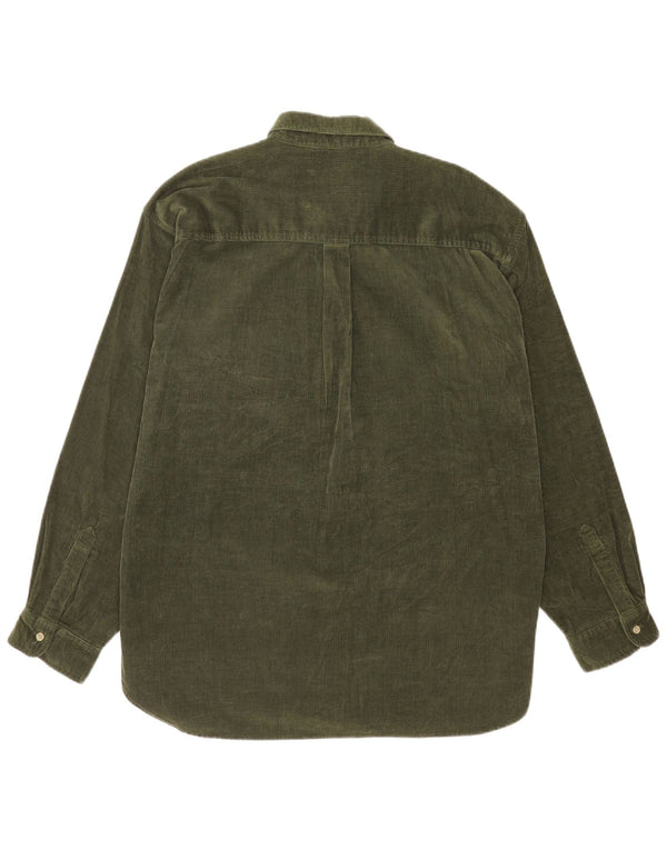 Мужская вельветовая рубашка CLASSIC UK 45/46 XL, зеленый хлопок