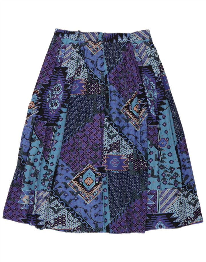 VINTAGE Womens High Waist A-Line Skirt IT 42 Medium W30 Multicoloured