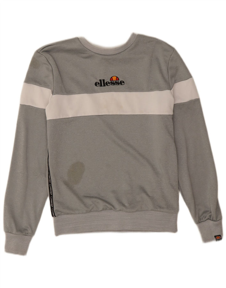 Ellesse Мужской свитшот с рисунком, маленький серый полиэстер с цветными блоками