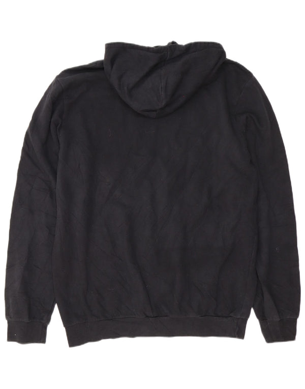 Мужской джемпер с капюшоном Adidas Regular Fit, большой черный, хлопковый