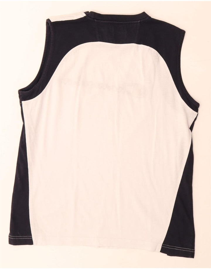 Мужской жилет Champion с графическим рисунком, большой белый хлопок с цветными блоками