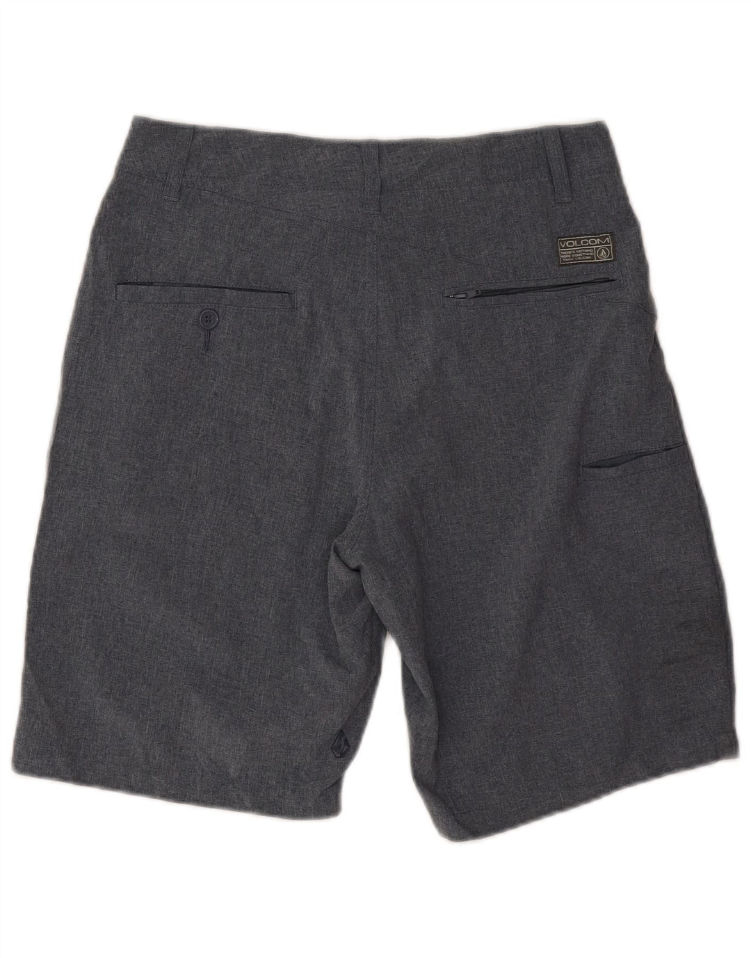 Мужские шорты-карго Volcom W28, полиэстер среднего серого цвета