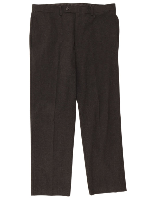 Мужские прямые костюмные брюки Calvin Klein W34 L29, серый полиэстер