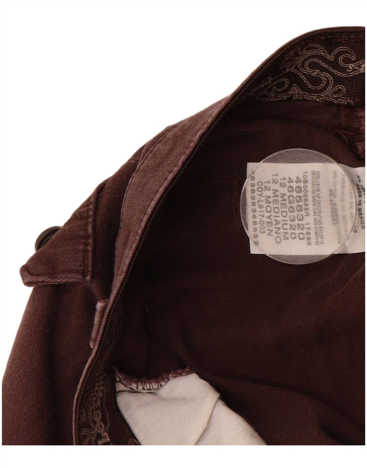 Женские прямые повседневные брюки LEE, размер США 12, большой размер W32 L31, коричневый хлопок