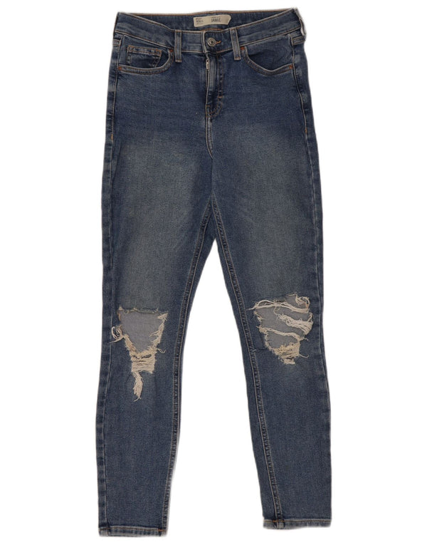 Женские укороченные джинсы скинни Topshop Jamie W26 L25, синий полиэстер