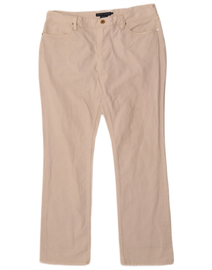 RALPH LAUREN Womens Straight Jeans W32 L31 White Cotton
