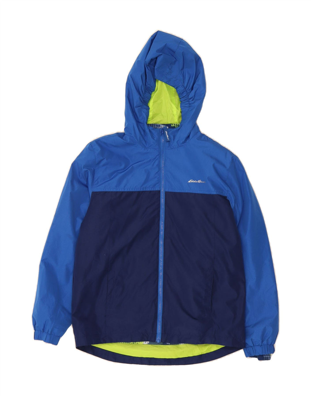 EDDIE BAUER Boys Hooded Windbreaker Jacket 14-15 Years Large Blue Vintage Eddie Bauer and Second-Hand Eddie Bauer from Messina Hembry 