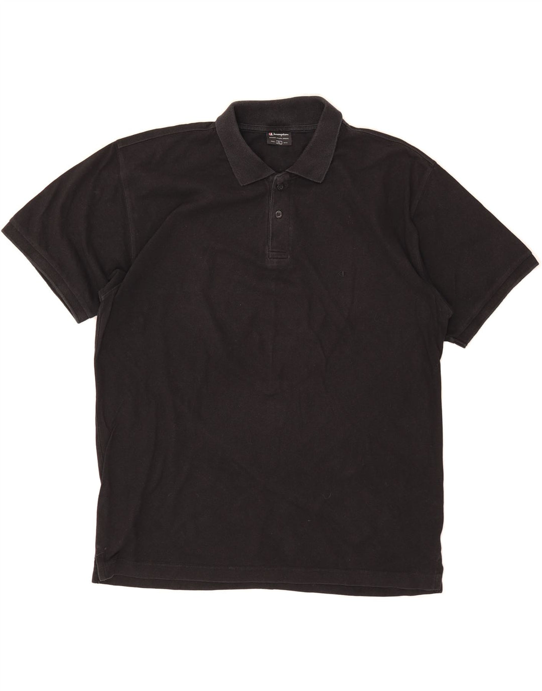 CHAMPION Mens Polo Shirt XL Black Cotton Vintage Champion and Second-Hand Champion from Messina Hembry 