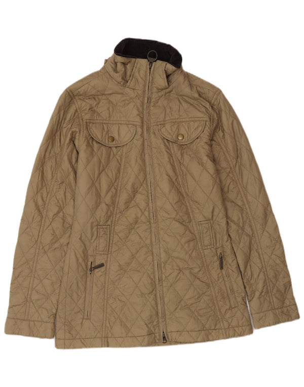 Женская стеганая куртка Barbour UK 8 маленькая бежевая из полиамида