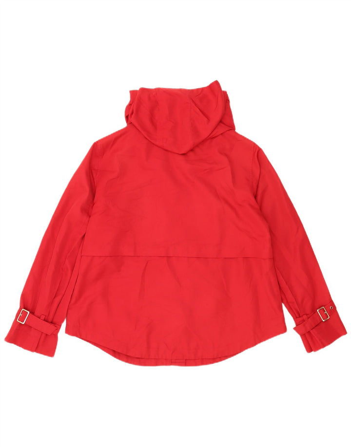 Женская куртка-бомбер с капюшоном Zara UK 14, средний красный полиэстер