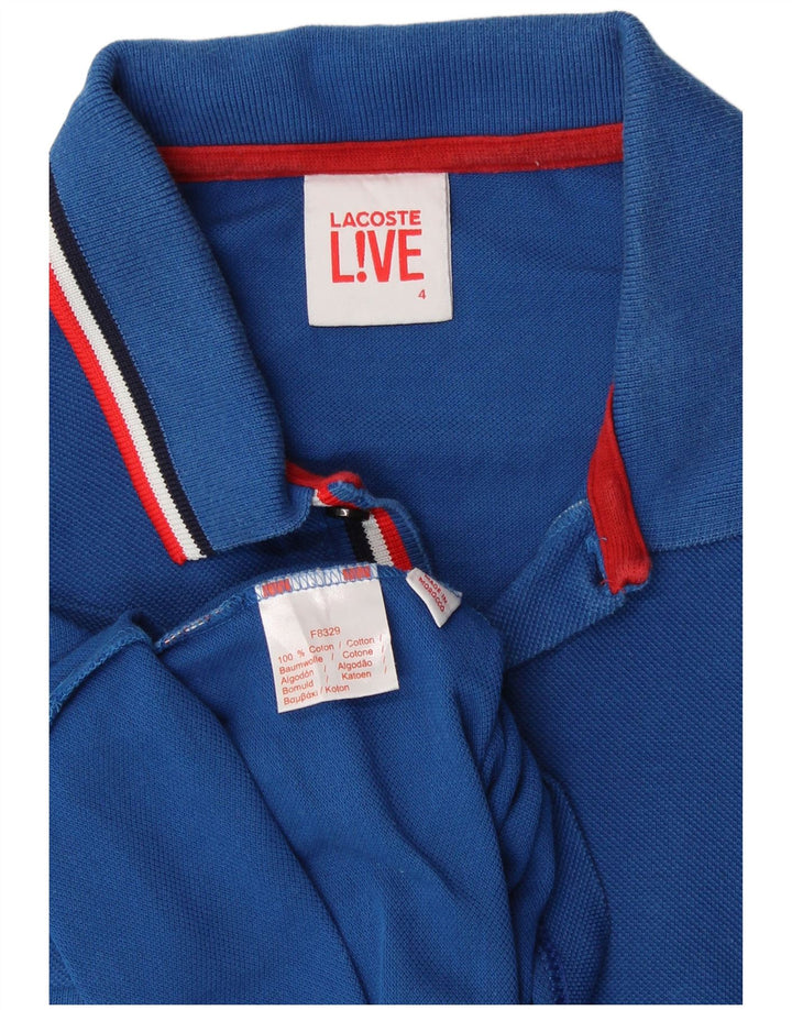 Мужская рубашка-поло LACOSTE, размер 4, средний синий хлопок, размер 4