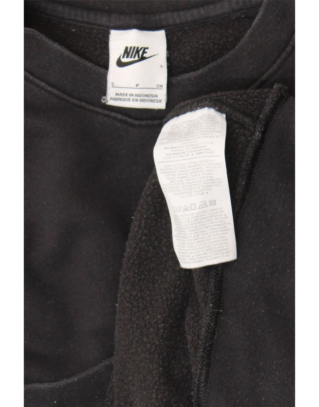 Мужской свитшот Nike, маленький черный хлопковый джемпер