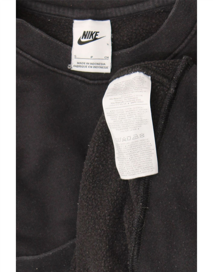 Мужской свитшот Nike, маленький черный хлопковый джемпер